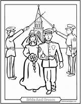 Coloring Pages Wedding Couple Marriage Sacraments Catholic Church Sacrament Military Confirmation Color Saintanneshelper Sheets Sheet Soldier Salute Matrimony Baptism Getdrawings sketch template