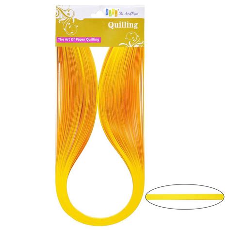 quilling paper strips  strips mm width  cm length mango yellow