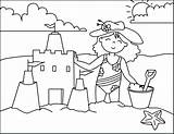Coloring Beach Pages Summer Getcolorings Ball sketch template