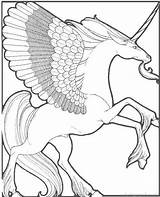 Coloring Unicorn Pages Realistic Rainbow Pegasus Printable Unicorns Detailed Colouring Book Animal Sheets Print Licorne Coloriage Horse Drawing Color Kids sketch template