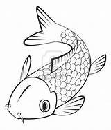 Fish Koi Drawing Coloring Japanese Simple Line Drawings Pages Water Easy Clipart Coy Chinese Fishes Printable Lineart Goldfish Cliparts Paintingvalley sketch template