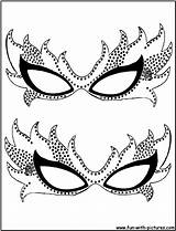 Mardi Gras Coloring Masks Mask Pages Printable Template Masquerade Kids Fun Templates sketch template