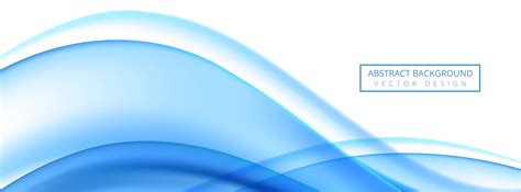 modern flowing blue wave banner  white background  vector art