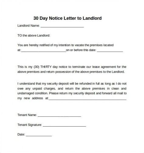 moving  notice letter template letter templates move  notice
