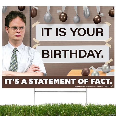 prime party dwight schrute    birthday yard sign  office