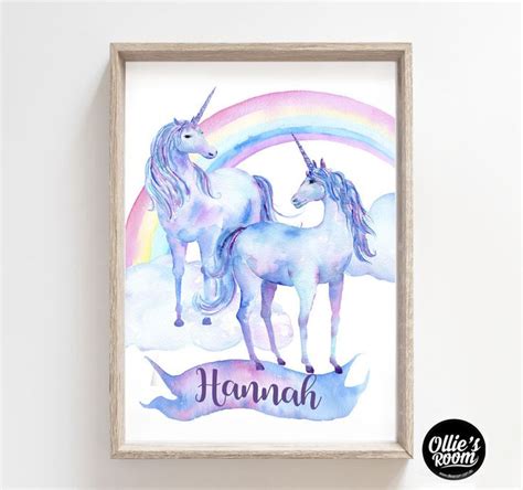 custom personalised unicorn  print unicorn printable etsy diy