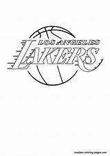 Lakers Angeles Coloring Los Pages Nba Logo Basketball Print sketch template