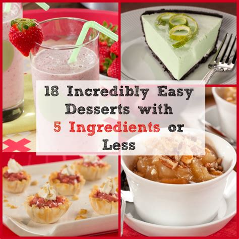 incredibly easy desserts   ingredients