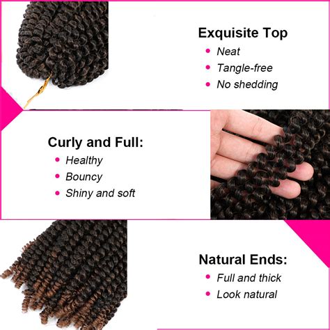 Spring Twist Crochet Braids Hair 6 Packs 8inch T30 Hairtrade