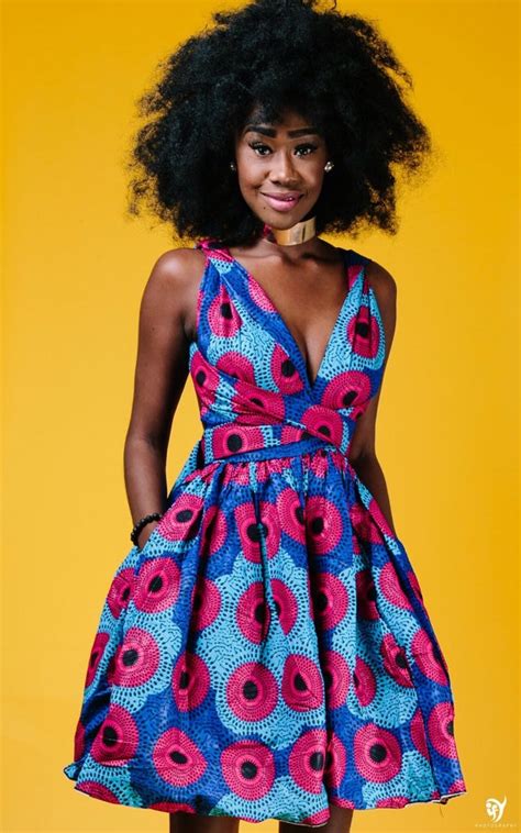 New African Women Dress Printing Sleeveless Bohemian Style V Neck Sexy