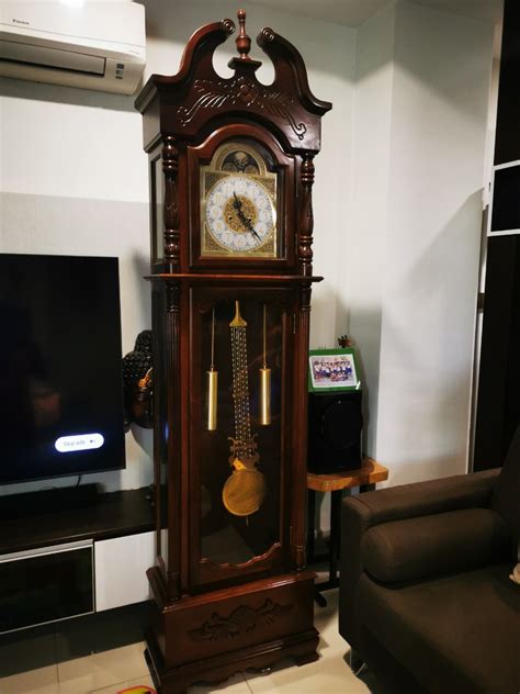grandfather clock furniture home living home decor clocks  carousell