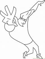 Johnny Bravo Coloring Pose Pages Cartoon Coloringpages101 sketch template
