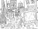 Gogh Arles Dormitorio Kolorowanka Kleurplaten Vicent Supercoloring Colorir Stampare Coloriage Pinturas Sypialnia Ausmalbilder Famosa Irises Seniors Sunflowers Schlafzimmer Slaapkamer Kolorowanki sketch template