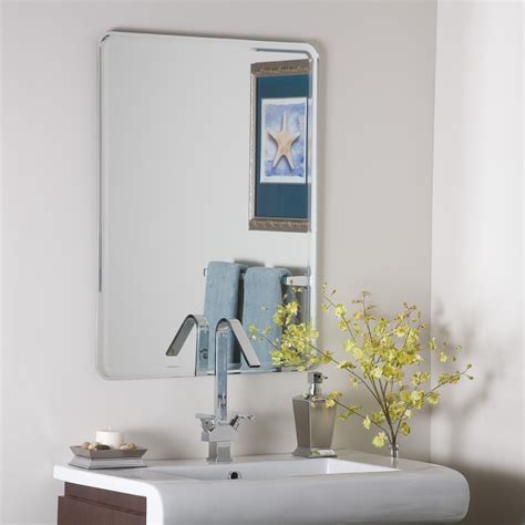 large    rectangular rounded edge samson frameless wall mirror  decor wonderland