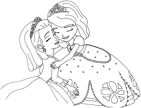 sofia   coloring pages sofia  amber hugged  coloring page
