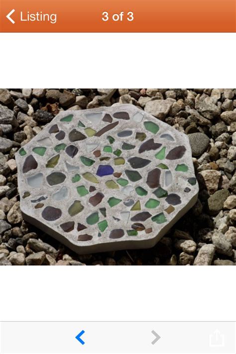 Cool Sea Glass Stepping Stone