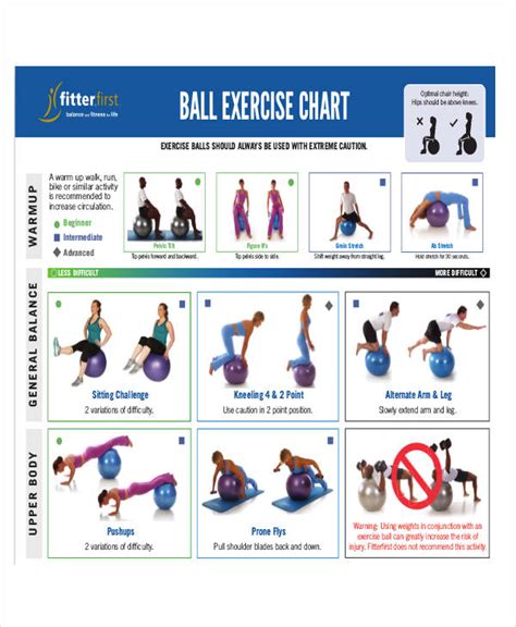 exercise chart  examples format  examples