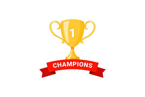 champions cup trophy vector design champion cup winner trophy