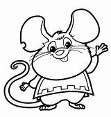 Mouse Coloring Cartoon Preschool Pages Mice Cute Printable Kids Cartoons Colouring Clipart Drawing Cliparts Color Clip Worksheets Minnie School Sheets sketch template
