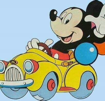 mickey mouse driving  car minnie mouse cartoons mickey mouse