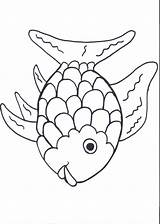Fish Rainbow Coloring Pages Kids Template Preschool Drawing Printable Clipart Regenbogenfisch Outline Starfish Colouring Printables Crafts August Summer Craft Poisson sketch template