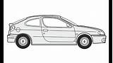 Megane Coupe Renault Draw sketch template