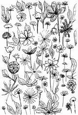 Flower Doodle Coloring Printable Flowers Blumenmuster Pages Doodles Zeichnen Meinlilapark Blumen Fun Einfach Background Zum Printables Vorlagen Ausmalen Wildflower Malvorlagen sketch template