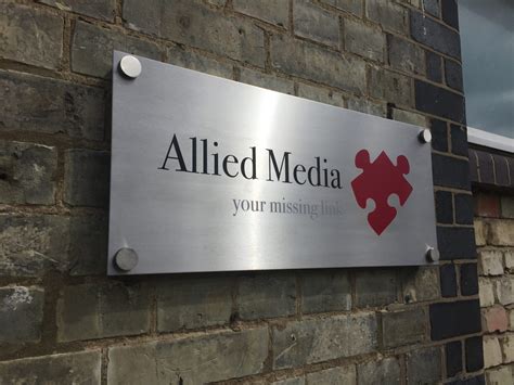anodised stainless steel sign action signs