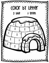 Igloo Coloring Words sketch template