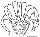 Carnival Mask Color Coloring sketch template