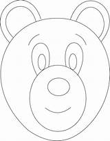 Bear Mask Face Coloring Printable Kids Pages Faces Template Polar Masks Drawing Print Studyvillage Panda Color Animal Templates Popular Colouring sketch template