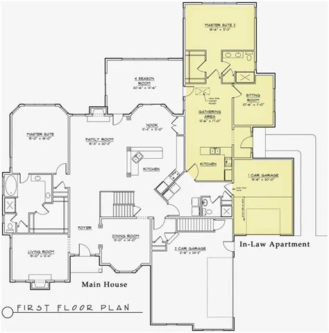 apartments modern house plans inlaw suite floor detached mother  law  partme