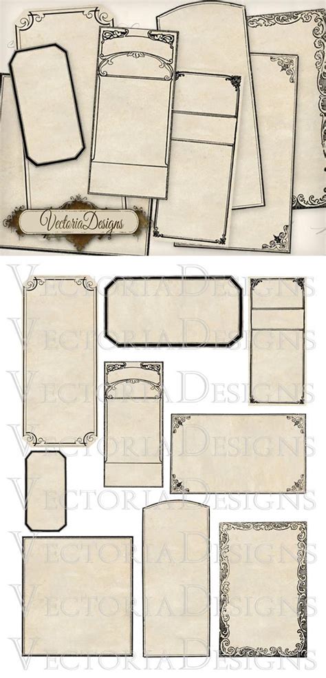 printable blank apothecary labels by vectoriadesigns