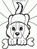 Coloring Puppy Pages Cute Animals Playing Kids sketch template