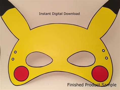 pikachu printable mask thekidsworksheet