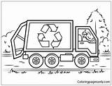 Recycling Truck Pages Coloring Online Color Coloringpagesonly sketch template