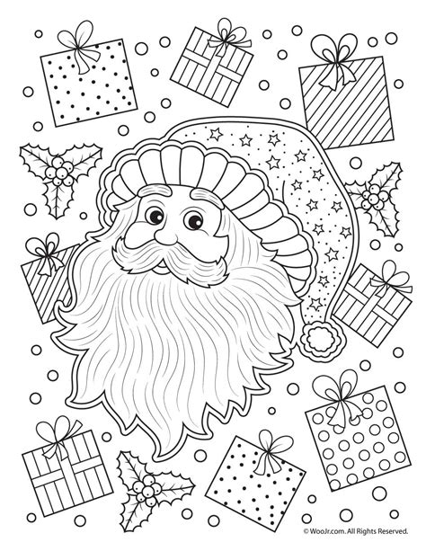 santa claus adult coloring pages woo jr kids activities children