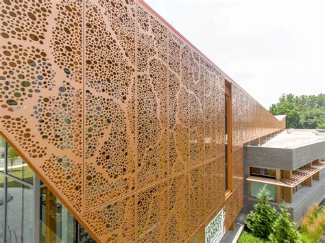 hendrick  clad route  library perforated metal cladding