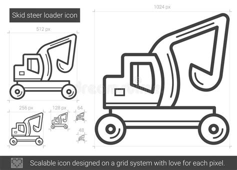 skid steer loader  icon stock vector illustration  digger