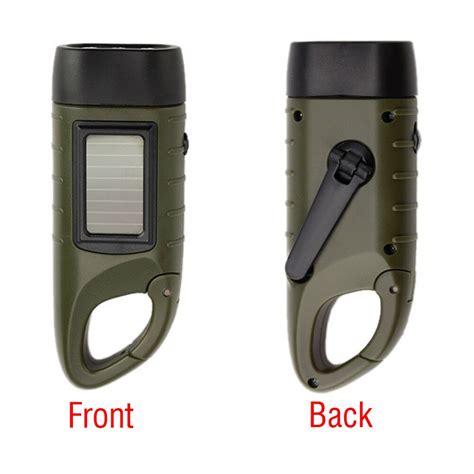 solar powered rechargeable flashlight led traditional hand crank dynamo camping lantern