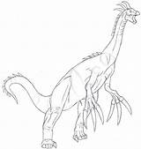 Therizinosaurus sketch template