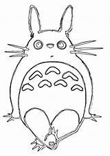Totoro Coloriage Neighbor Dottypurrs Greatestcoloringbook Template sketch template