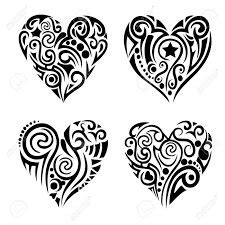 heart stencils google search tribal heart tribal heart tattoos