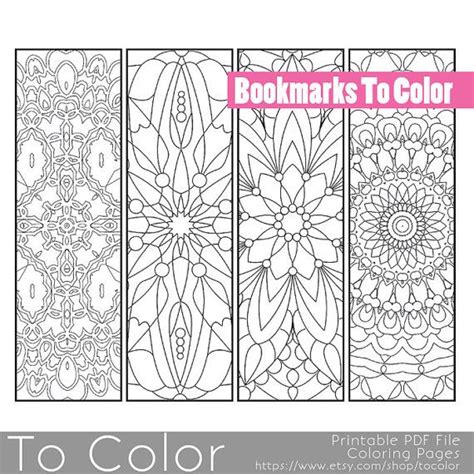 item  unavailable etsy coloring bookmarks pattern coloring