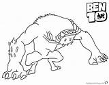 Ben Pages Coloring Wildmutt Gravattack Printable Print Kids Template sketch template