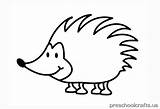 Hedgehog Coloring Colouring Pages Kids Printable Preschool Smiling Kindergarten Crafts Preschoolcrafts sketch template