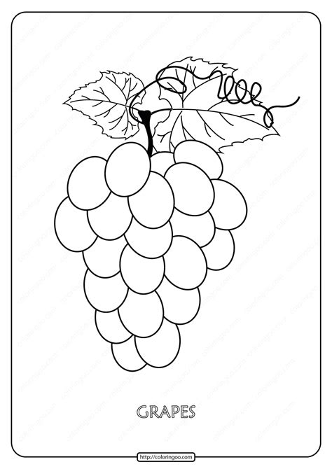 printable grapes  coloring page