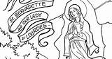 Lourdes Lady Color Coloring Catholic Mary Homeschool Saints Children Seton sketch template