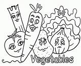 Coloring Pages Vegetables Kids Fruits Printable Fruit Vegetable Popular sketch template