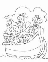 Coloring Ark Pages Noahs Animal Kids Noah Template Bible Arca Colorear Para Noe Colouring sketch template